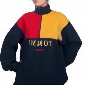 Tommy Hilfiger “Tommy Design” Color Block Quarter-Zip Fleece